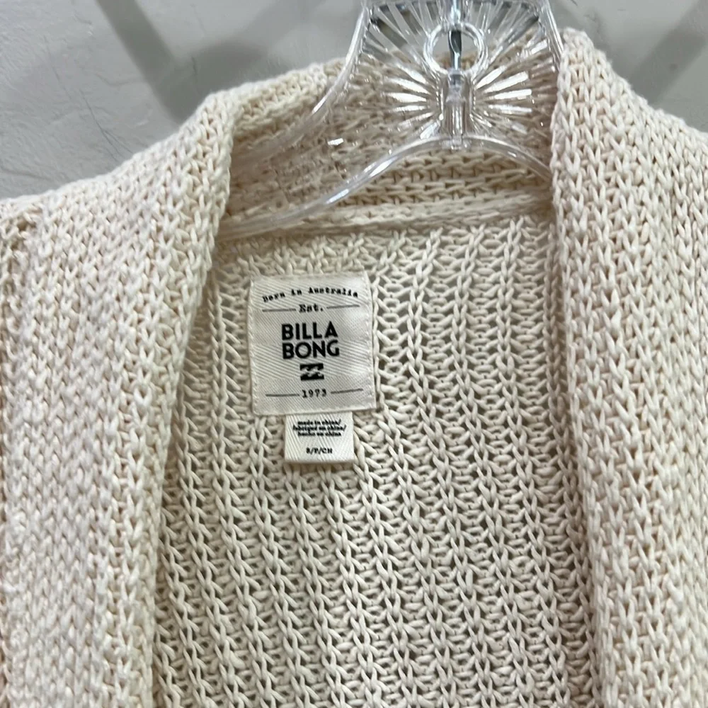 Billabong tie front knit Cardigan in cream - Picture 2 of 5